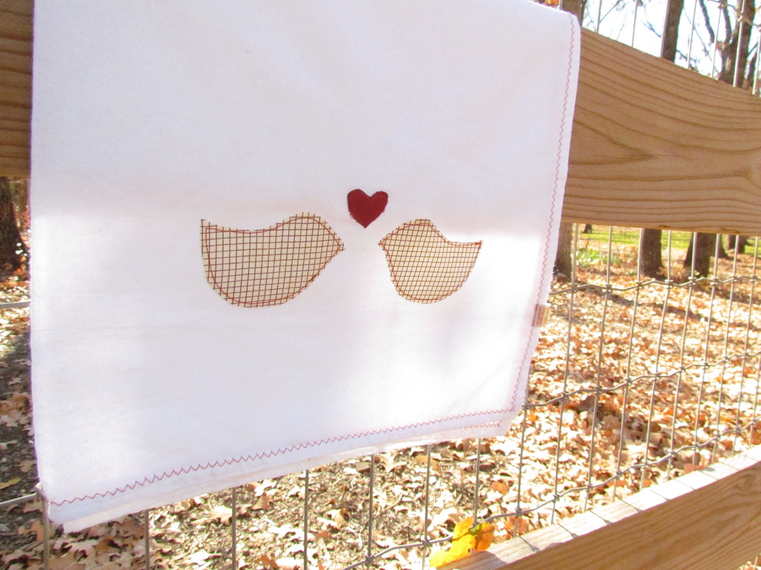 Love Birds Tea Towel // Wedding - Shower Gift