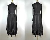 1960s dress / 60s Silk Chiffon Ribbon Cocktail Dress / Hostess Dress