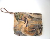 swan beaded pouch ,christmas gifts for women, accessory bag, purse, clutch