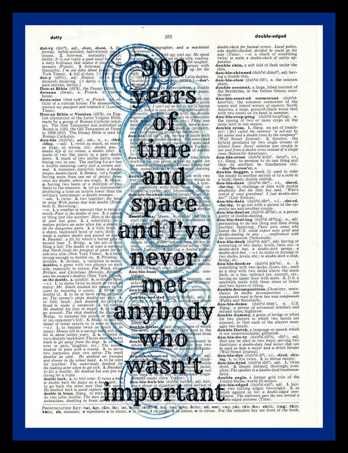 Buy Any 2 Prints get 1 Free  900 Years Quote Doctor Who  Vintage Dictionary Art