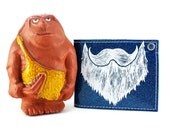 Weird Beard Billfold Wallet - Blue Metal Flake - Cave man approved
