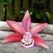 Floral Flower Hair Clip-MEDIUM CORAL ORCHID-Destination Weddings, Beach Weddings, Hawaii, Hula Girls, Tropical Flowers, Bridal Hair Flowers