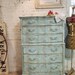 Painted Cottage Chic Shabby Aqua Romantic Dresser CH327
