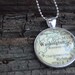 Map Pendant Necklace from Vintage Atlas Alexandria WASHINGTON