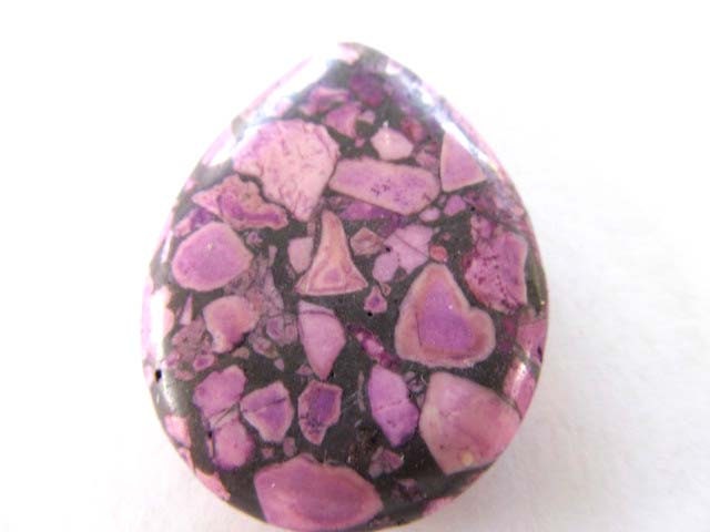 Dyed Howlite Pendant, Purple, 30mm x 40mm, 1 piece