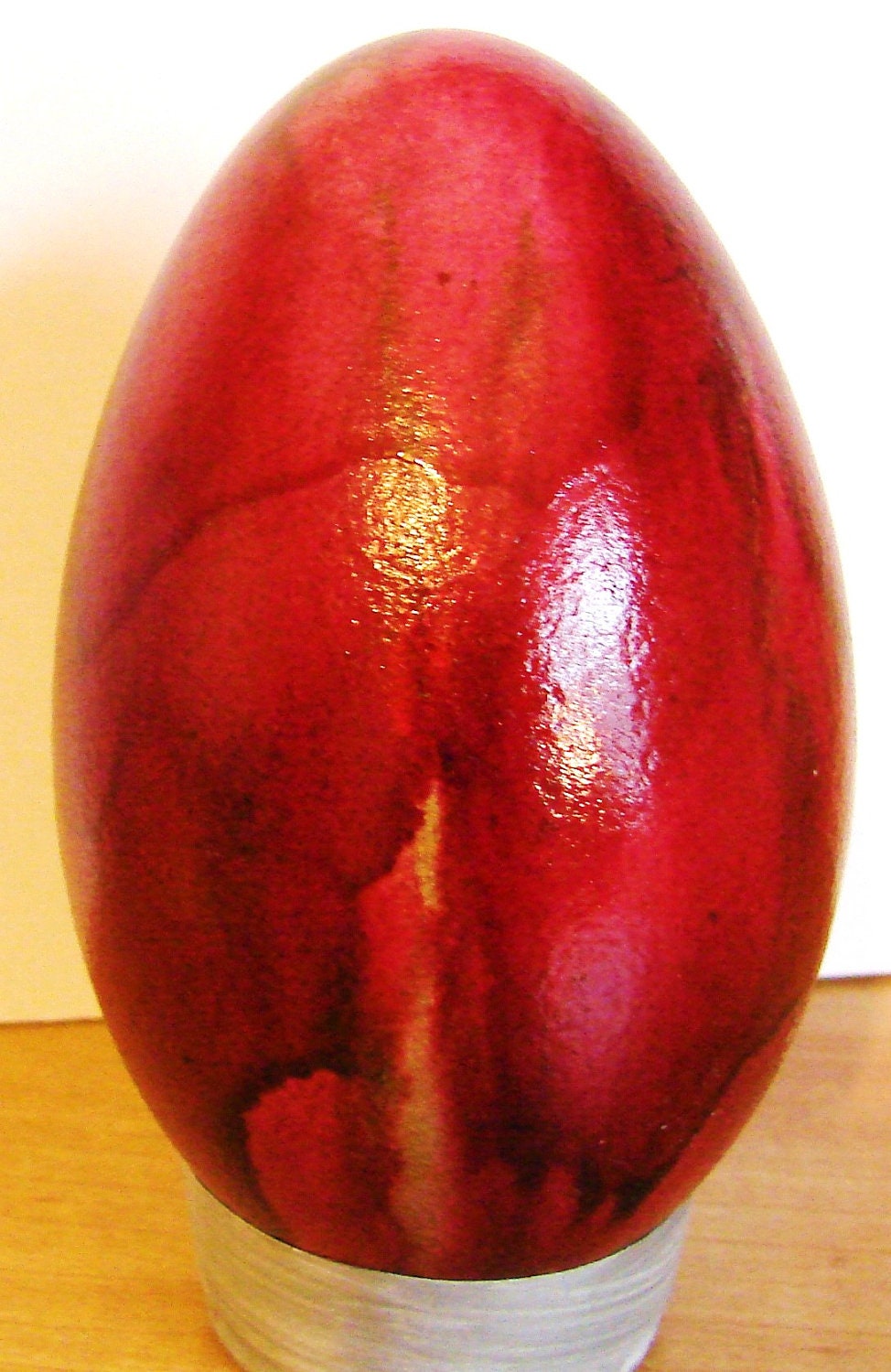 Burgundy Marble Look Ornament Egg