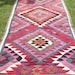 Vibrant Woven Persian Kilim. 8 ft x 4 ft. Bright Wool Rug/Kilim/Carpet Runner. Afghanistan.