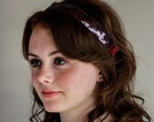 Lux Tux Sequin Sash or Headband, in burgundy or champagne