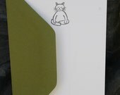 Meditating Cat Stationery Set - by Tiny Pine Press