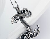 Fine Silver Initial Pendant - Letter I Pendant - Initial Jewelry