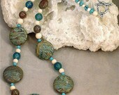 NEW - Desert Rainbows - Turquoise Nugget Buffalo Jasper Necklace
