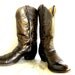 Justin Cowboy Boots // Chocolate Brown Leather (11 1/2 D)