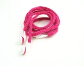 Tangle-Free Earbud Cozy, Pink Glitter, matches Pink iPod Nano