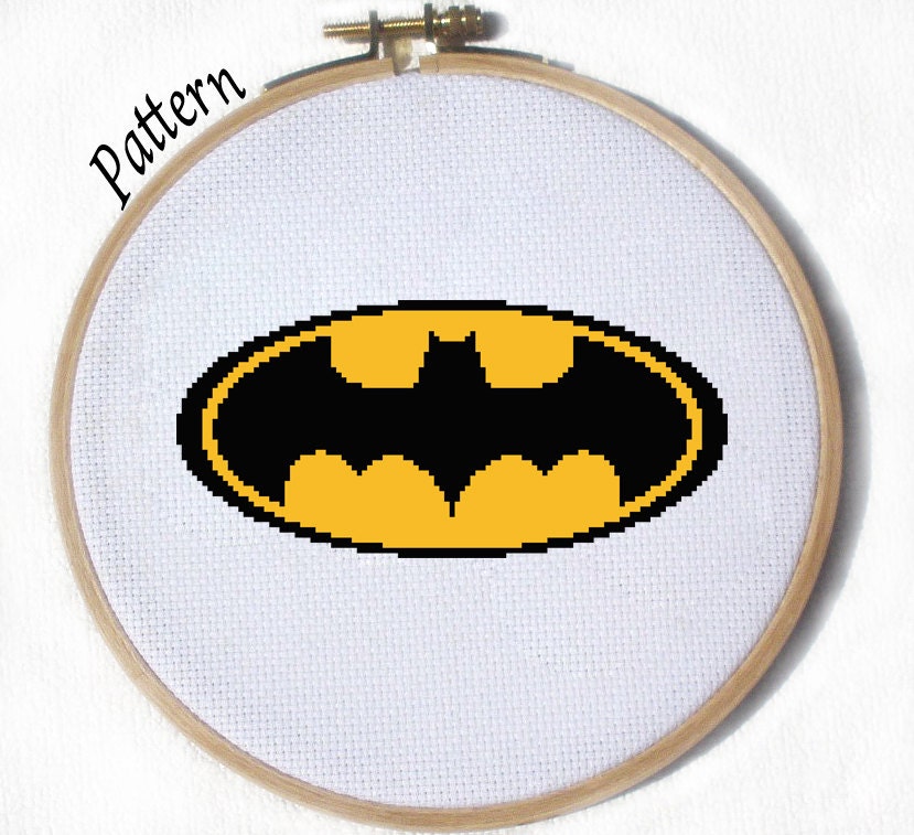 Batman Logo Cross Stitch Pattern