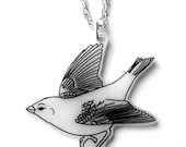 Little Bird necklace - A Little Bird Told Me... - Sparrow, Wren, Small Garden Bird