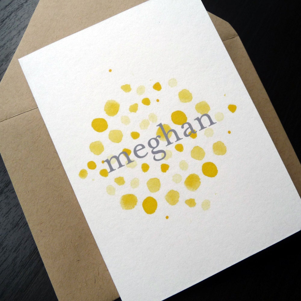 Sunshine Yellow: Personalized Set of 10 Notes