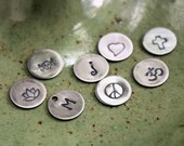 Small Personalized Charm Sterling Silver Tag