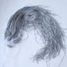 Lame bright gray long Fringe Necklace, two layered