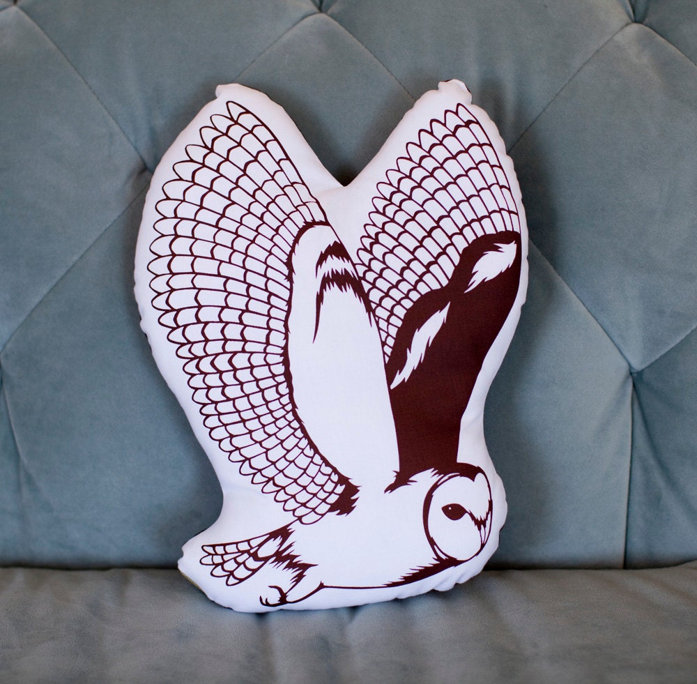 barn owl . organic stuffie . brown