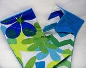 The Do Everything Cloth in Tropical Island in Lagoon - Dish Cloth - Burp Cloth - Wash Cloth - Dust Cloth - Cleaning Cloth - Ready To Ship