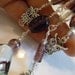 Long Metal Owl Dangle Keychain with Charms and glass purple beads