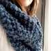 Brooke Chunky Infinity Scarf Cowl, Denim Blue