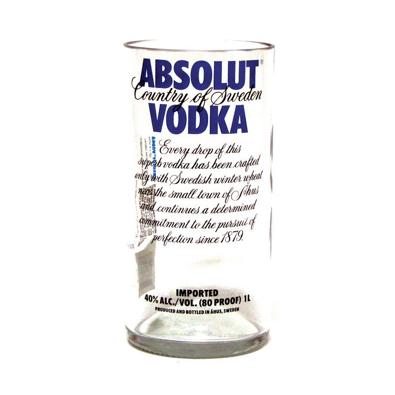 Absolut Vodka Tumbler // Recycled 1L Glass Bottle