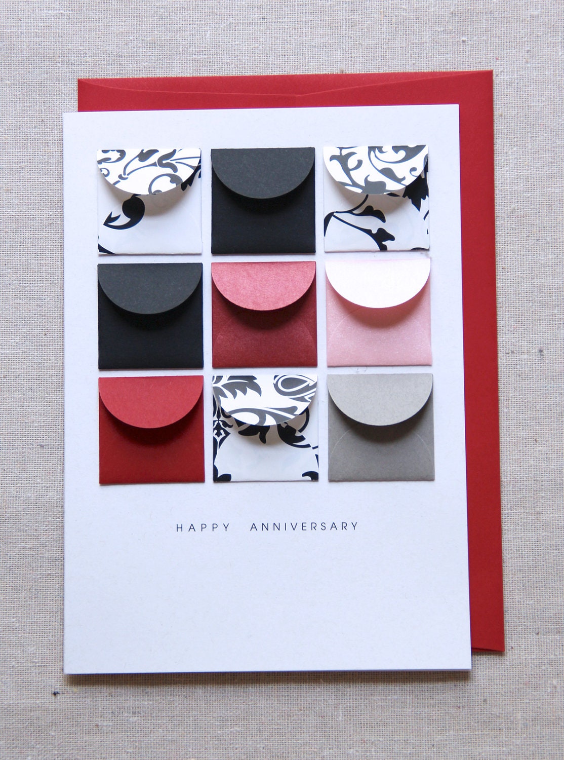 Happy Birthday Ruby - Tiny Envelopes Card with Custom Messages