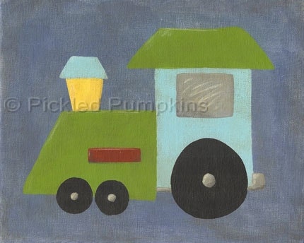 Choo Choo Train - PRINT 8x10 nursery decor - kids - baby - children