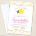 Pink Lemonade party - Set of 15 custom invitations - Printable file also available