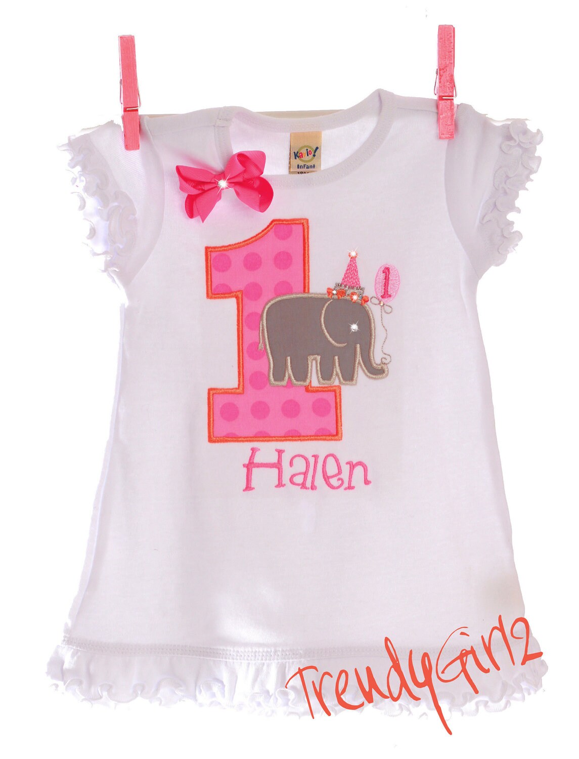 Custom Sweet Safari Elephant Circus 1st 2nd Birthday Girl Dress Design Your Own