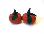 Pumpkins Autumn Halloween Thanksgiving decor fabric pumpkin set of two, country farmhouse decoration