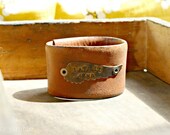 brown leather "lay it down" cuff (custom made for KELLY)
