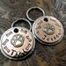 Custom Dog ID Tag Brass Paw Small Size Dog Tag