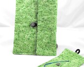 Quilted Kindle Nook Case and Eyeglass Case Gift Set
