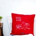 Linen cushion cover  in red 45x45cm  - Free shipping