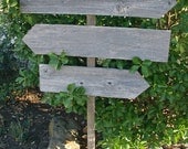 DIY Triple Board Wood Wedding Sign on Stake Rustic Western Blank  Directional 4 Foot Stake