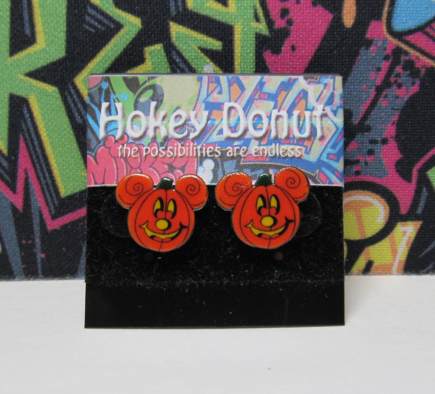 Mickey Mouse Halloween Pumpkin Stud