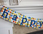 SALE: trains planes and cars happy birthday banner