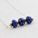 Lapis Lazuli Necklace Blue Gold beaded necklace