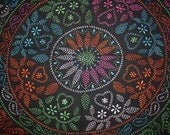 Indian Folk Art Handmade Needlepoint Cotton Quilt Nakshi Kantha