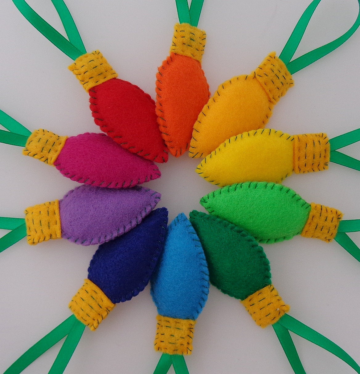 Merry Christmas Lights - Ornament Set - 10
