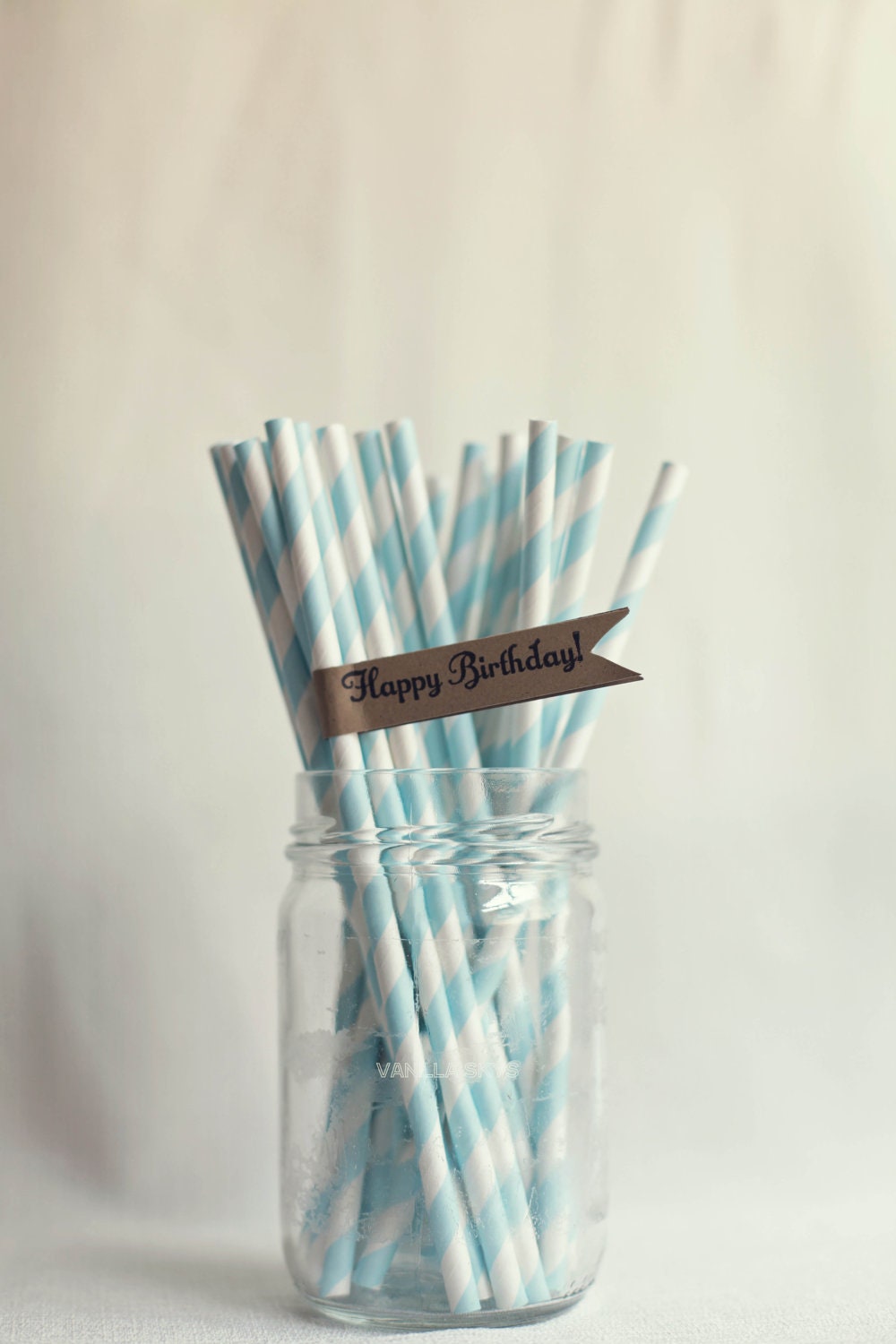 It's a Boy 50 x Baby Blue Paper Straws