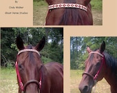 Hand Beaded Browband for Horse Bridle or Headstall Custom Order 11/0 beads you pick the Colors and Designs