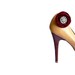 Shoe Clip Set - Pair of Flower Shoe Clips. New Year Glam Red. Bridal Shoe Clips by Nia Person. Winter Wedding
