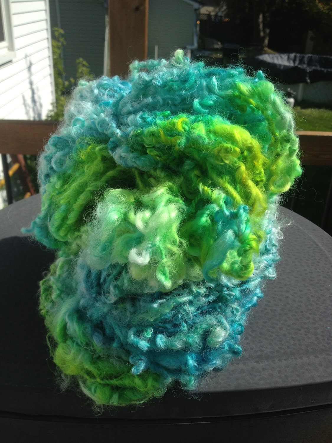 BlueGreen Algae  HandSpun and Hand Dyed Yarn
