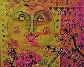 Psychedelic Summer Days, Hippie Art Original