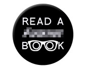 Read a F-ing Book Pin - Large Mature Button For Librarians, Students and Book Readers  - 2.25 inch Pin Back Badge or Button