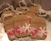 Christmas Gift Tags Set of 6 Handmade