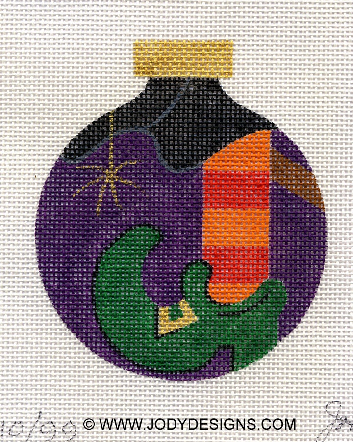 Witches Boot Needlepoint Ornament - Jody Designs B10-99